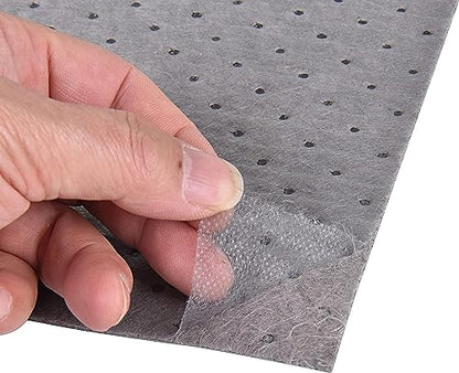 Premium Polypropylene 150' L x 15" W Absorbent Mat Roll Gray Heavy Weight Oil Absorbing Mats Universal Oil for Absorbing Oils