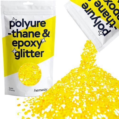 Resin Glitter Fluorescent Yellow 100g Super Chunky (3.5274 Ounce)