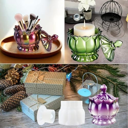 Resin Jar Mold with Lid (2 Count)