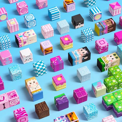 100PCS Magnetic Blocks for Girls (100 Count)