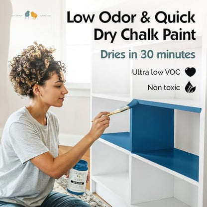 Midnight 8 Fl Oz Chalk Paint for Furniture All in One