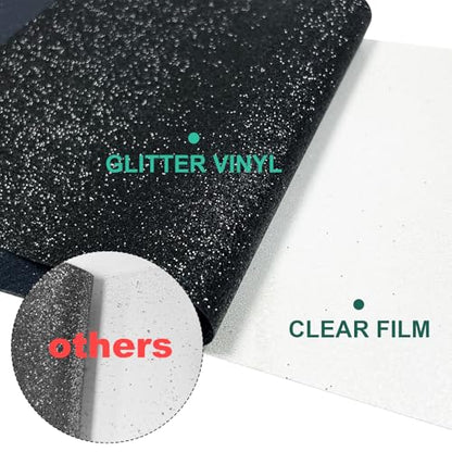 Black Glitter HTV Heat Transfer Vinyl Rolls