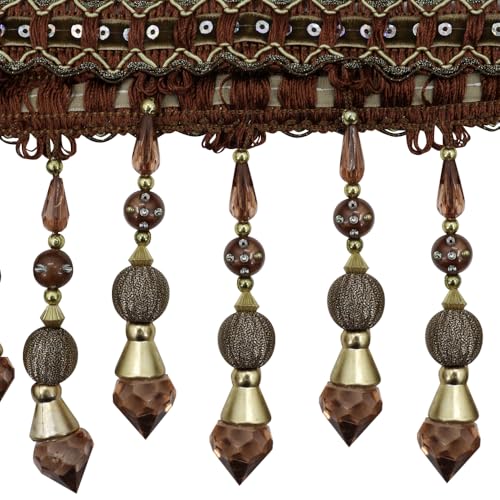3yards Beading Fringe Trimming Long Beads Tassel Curtain Trim Ribbon Trim for Cover Edge Decorative