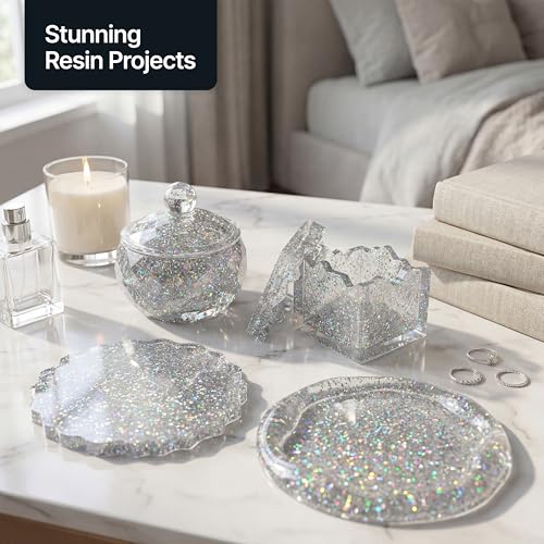 Craft Glitter Shaker Silver Holographic 110g Ultrafine (4.6 Ounce)
