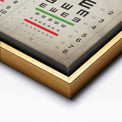 Vintage Eye Chart Canvas