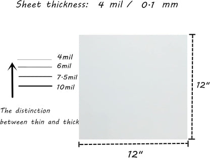 BANLTRE 15 Pieces 4 mil Transparency Blank Template Material Stencils Mylar for Cutting Paper Clear Sheet 12 × 12 inch (15-4 mil)