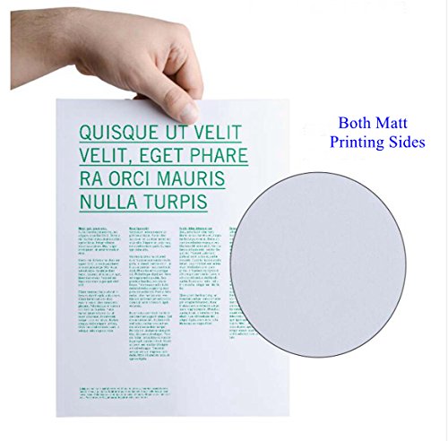100 Sheets Thin Matte Presentation Paper Photo Double Sided 8.5x11 38lb 140gsm Printable on Both Sides Brochure Photos Picture Poster Playbill Flyer 6.5 Mil Coated for laser and Inkjet Printer