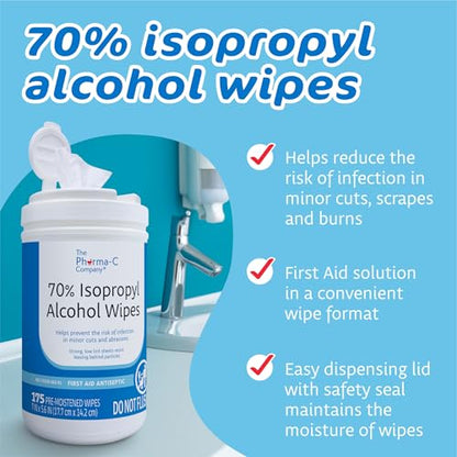 70% Isopropyl Alcohol Wipes (6 Count)