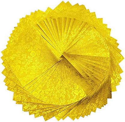 100 Origami paper sheets paper pack Gold Origami paper cranes 6x6 inches for Folding paper, Origami cranes, origami decoration, cardstock - Crafty Corner