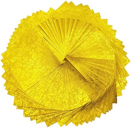 100 Origami paper sheets paper pack Gold Origami paper cranes 6x6 inches for Folding paper, Origami cranes, origami decoration, cardstock - Crafty Corner
