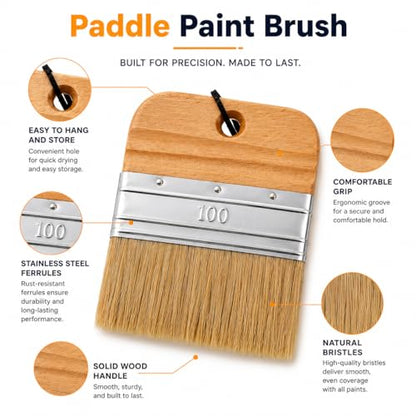 4 Inch Flat Paddle Paint Brush
