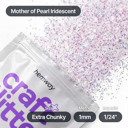 Craft Glitter Mother of Pearl Iridescent 100g Extra Chunky Glitter (3.5 Ounce)