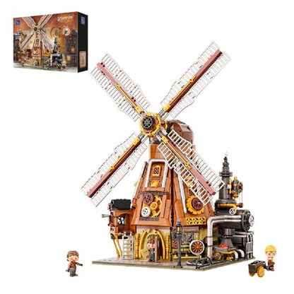 Steampunk Windmill Workshop Building Set for Adults