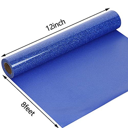 Glitter Blue Heat Transfer Vinyl HTV Rolls