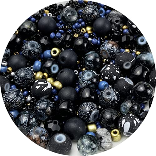 Assorted Glass Resin Beads Multi Size Colors Smooth Cracked Gravel Millet Spacer Beads for Bracelets Necklace Earring DIY Jewelry Making Craft