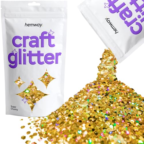 Craft Glitter Gold Holographic 100g Super Chunky Glitter (3.5 Ounce)