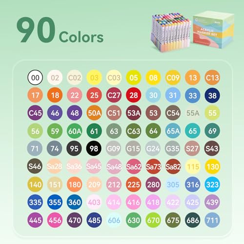 90 Colors Paint Markers Pens