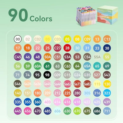 90 Colors Paint Markers Pens