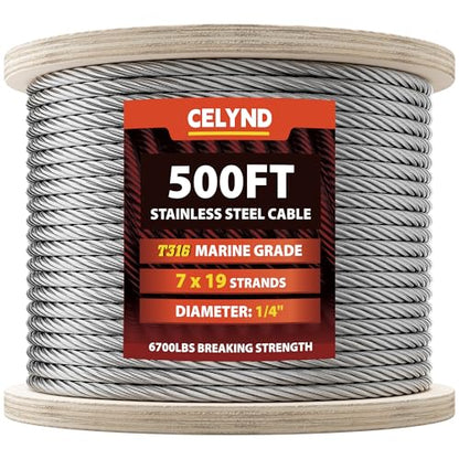 Stainless Steel Cable for Railing (500 Foot)