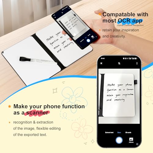 Portable Dry Erase Whiteboard Notebook