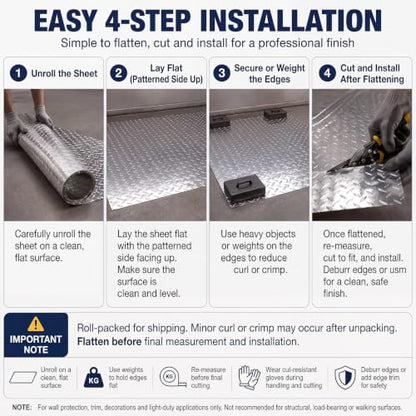 1pcs Aluminum Diamond Plate Sheet Metal (24 Sq Ft)