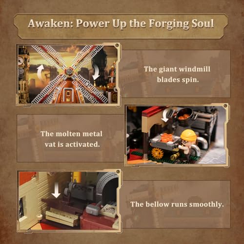 Steampunk Windmill Workshop Building Set for Adults
