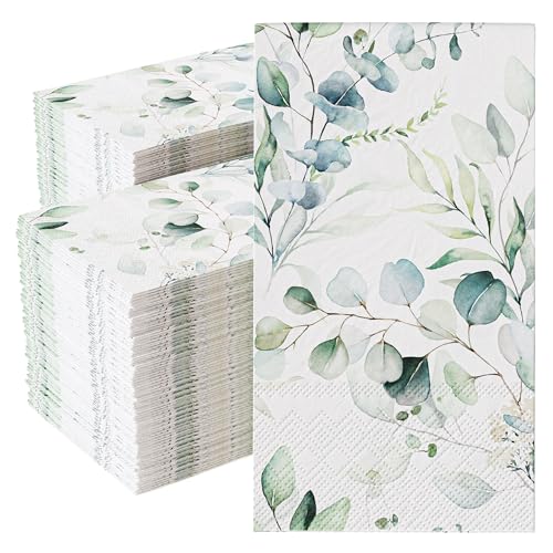 Eucalyptus Napkins for Decoupage 200 Pcs 3 Ply Paper Napkins (200 Count)