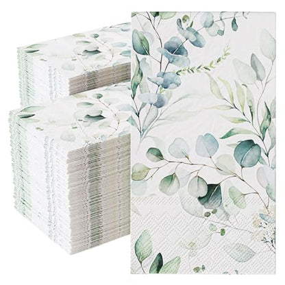 Eucalyptus Napkins for Decoupage 200 Pcs 3 Ply Paper Napkins (200 Count)