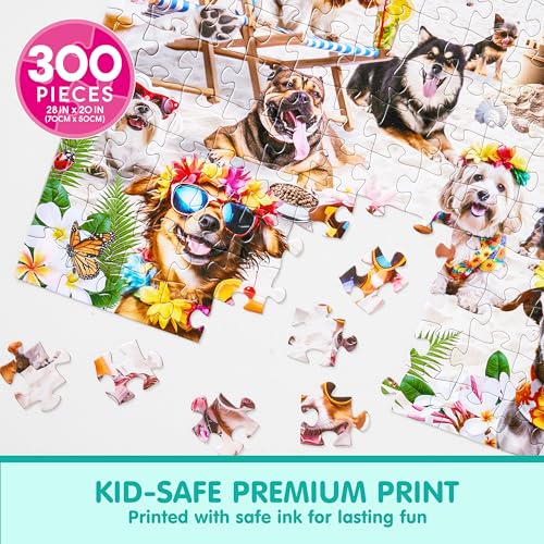 300 pcs Vacation Pups Dog Puzzles (300 Count)