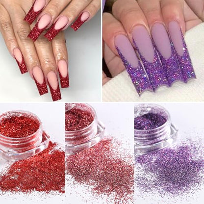 Holographic Sugar Glitter Powder for Nails (2.4 Ounce)