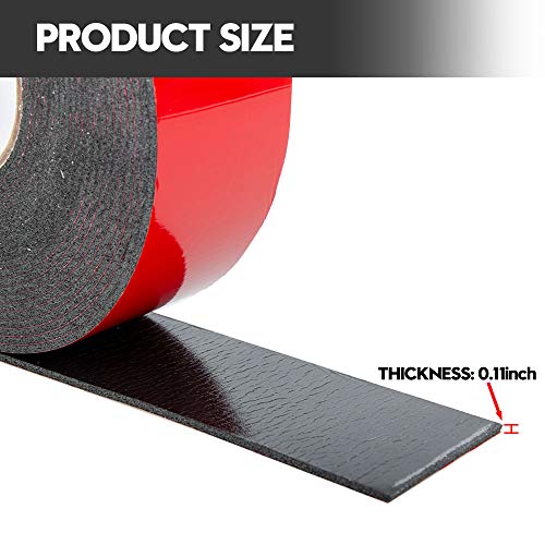 Double Sided Foam Tape 2.36In x 33FT 2 Pack (132 Foot)