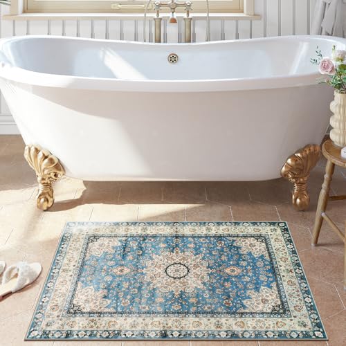 Felice Oriental Floral Medallion Area Rug (6 Sq Ft)