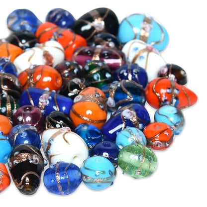 2 3 LB Assorted Glass Wedding Cake Beads for Jewellery Making (150 Count)