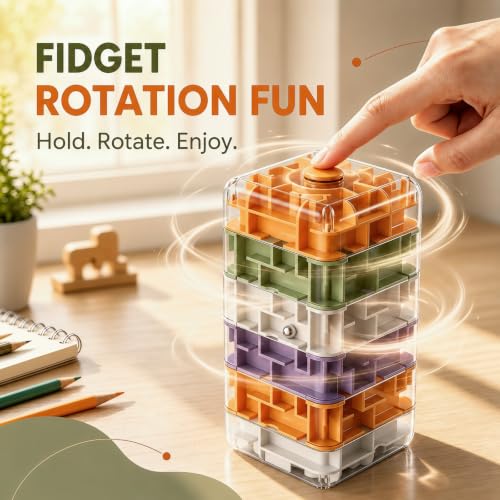 6 Layer 3D Rolling Ball Maze Cube
