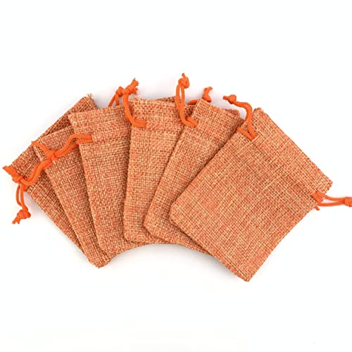 Pack of 25 Burlap Gift Bags with Drawstring Linen Jewelry Pouches Wedding Hessian Jute Bags for Birthday Jewelry and Treat Pouches Party Wedding Favors Gift