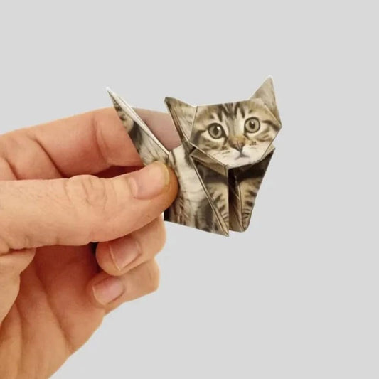 Paper Cat, Paper Cat Origami,50 DIY Origami Foldable Cute Cat Figurines Fun Craft Activity, Desktop Decor, and Gifts for Cat Lovers - Crafty Corner