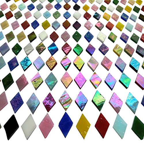 Magic Iridescent Mosaic Tiles for Crafts (15 Ounce)