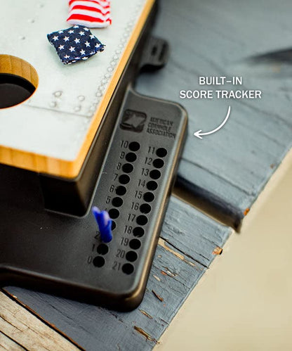 Table Top Mini Cornhole Game Set American Flag Raise