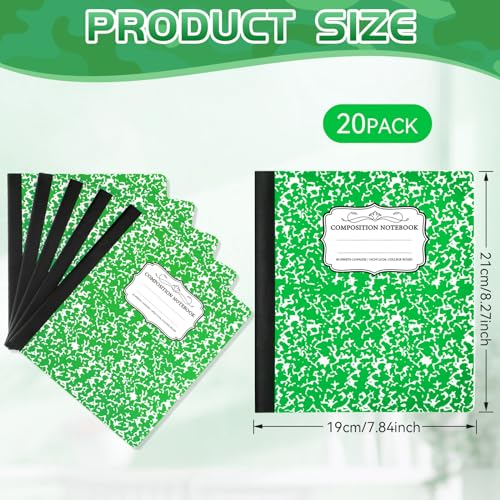 20 Pack Composition Notebooks Bulk