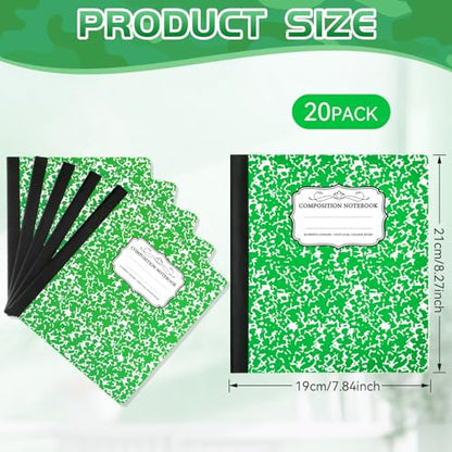 20 Pack Composition Notebooks Bulk