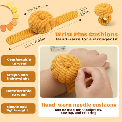 Wrist Pin Cushions for Sewing Cute Sewing Pin Cushion 200PCS Sewing Pins (200 Count)