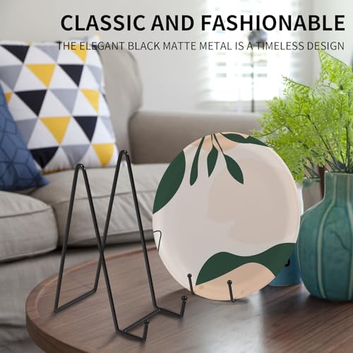 5 Pack 10.3 Inch Black Plate Stands Picture Easels for Display Large Book Stands for Picture (5 Count)