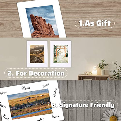 10 Pack Acid Free White Picture Frame Mats