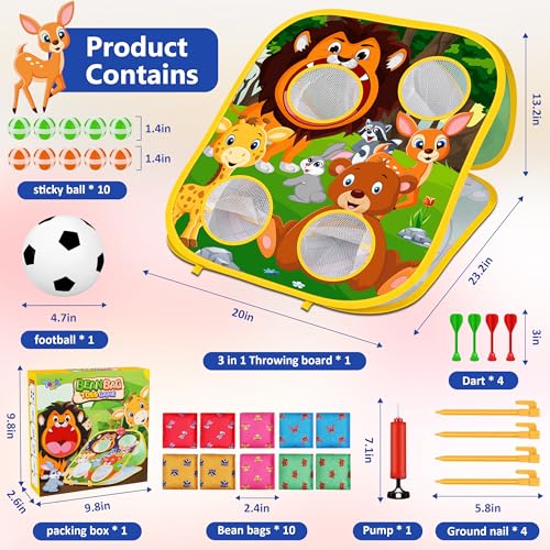 Animal Bean Bag Toss Game Toy Outdoor Toss Game (24 Count)