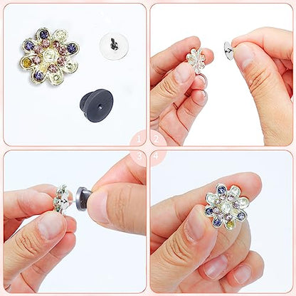 400pcs PVC Rubber Butterfly Clutch Pins Tie Tacks Blank for Uniform Badges Backing Holder Clasp Lapel Enamel Pins (400 Count)