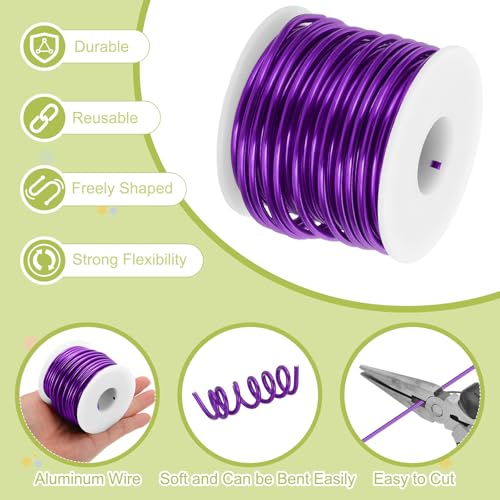 9 Gauge Anodized Aluminum Craft Wire Bendable Bonsai Training Wire 56 Feet 3mm for Sculpting Crafts Wreath Floral Beading Jewelry Making