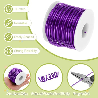 9 Gauge Anodized Aluminum Craft Wire Bendable Bonsai Training Wire 56 Feet 3mm for Sculpting Crafts Wreath Floral Beading Jewelry Making
