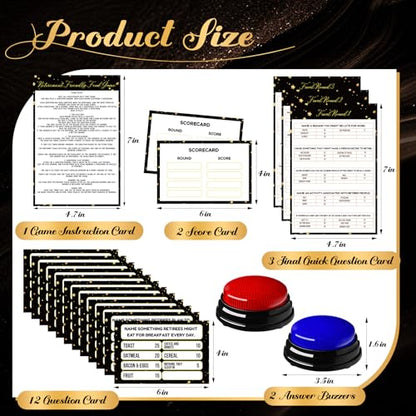 20 Pcs Retirement Quiz Game Set with 18 Card 2 Buzzer (20 Count)