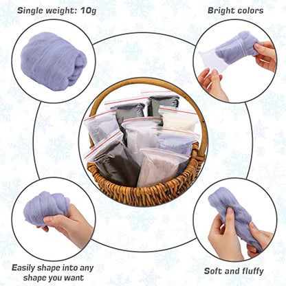 Needle Felting Wool 2.82oz (8 Count)