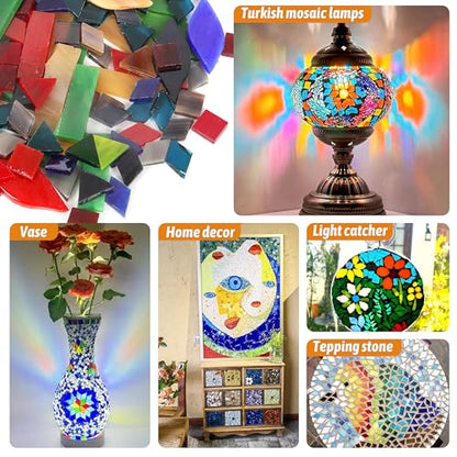 Mosaic Glass Pieces Tiles for Adults (320 Count)